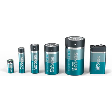 Baterie alkalická, AAA, 1.5V, Sencor, blistr, 6-pack