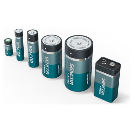 Baterie alkalická, AAA, 1.5V, Sencor, folie, 4-pack