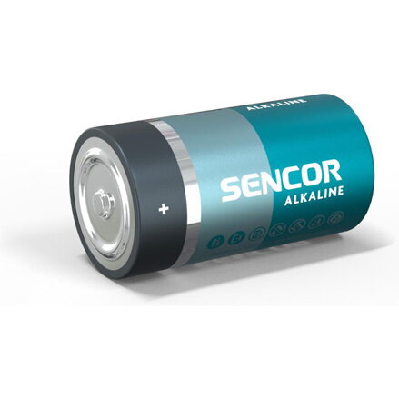 Baterie alkalická, velký monočlánek, D, 1.5V, Sencor, blistr, 1-pack