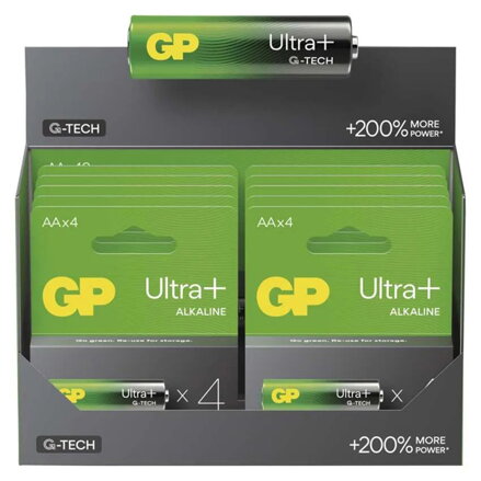 Baterie alkalická, AA, 1.5V, GP, blistr, 4-pack, ultra plus