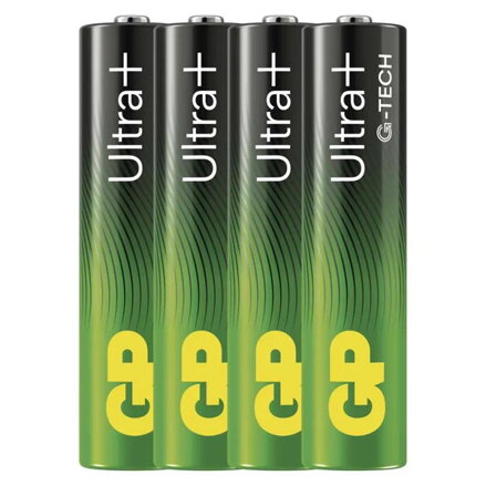 Baterie alkalická, AAA, 1.5V, GP, blistr, 4-pack, ultra plus