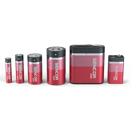 Baterie zinkouhlíková, 3R12, 4.5V, Sencor, blistr, 1-pack