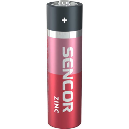 Baterie zinkouhlíková, AA, 1.5V, Sencor, blistr, 4-pack