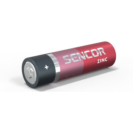 Baterie zinkouhlíková, AA, 1.5V, Sencor, blistr, 4-pack