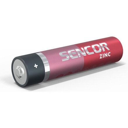 Baterie zinkouhlíková, AAA, 1.5V, Sencor, blistr, 4-pack