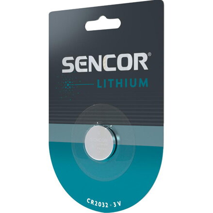 Baterie lithiové, CR2032, 3V, Sencor, blistr, 1-pack