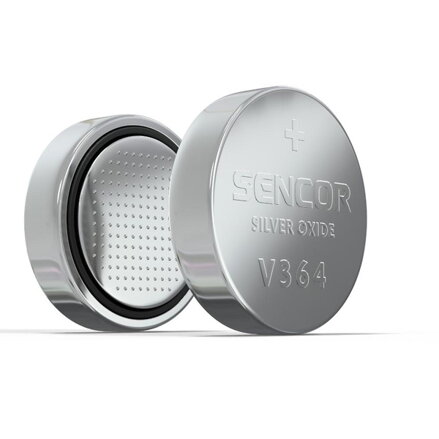 Baterie stříbrooxidové, V364, SR621SW, 1.55V, Sencor, blistr, 1-pack