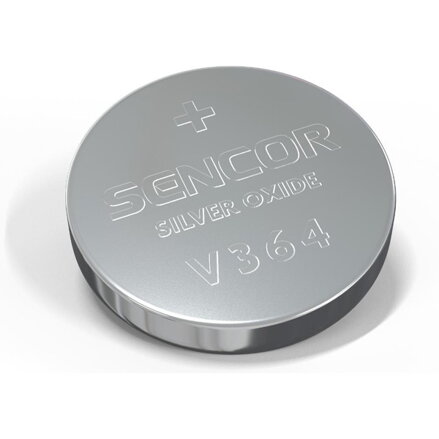 Baterie stříbrooxidové, V364, SR621SW, 1.55V, Sencor, blistr, 1-pack