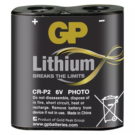Baterie lithiová, CR-P2, CR-P2, 6V, GP, blistr, 1-pack
