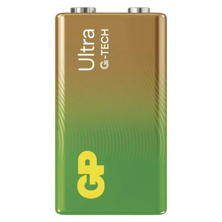 Baterie alkalická, R61, 9V, GP, fólie, 1-pack, ULTRA