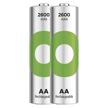 Nabíjecí baterie, AA (HR6), 1.2V, 2600 mAh, GP, papírová krabička, 2-pack, ReCyko