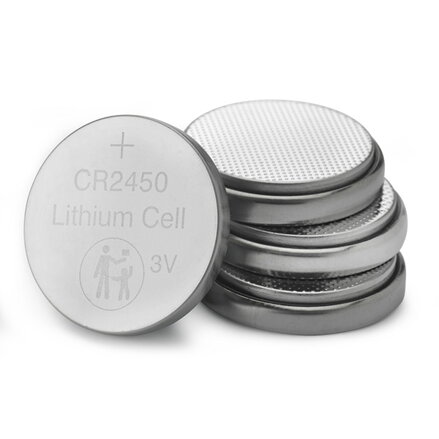 Baterie lithiová, knoflíková, CR2450, 3V, Verbatim, blistr, 4-pack, 49535