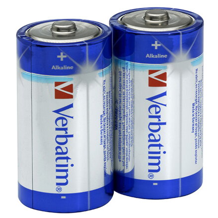 Baterie alkalická, LR14, malý monočlánek, C, 1.5V, Verbatim, blistr, 2-pack, 49922, malý monočlánek