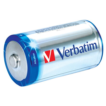 Baterie alkalická, LR14, malý monočlánek, C, 1.5V, Verbatim, blistr, 2-pack, 49922, malý monočlánek