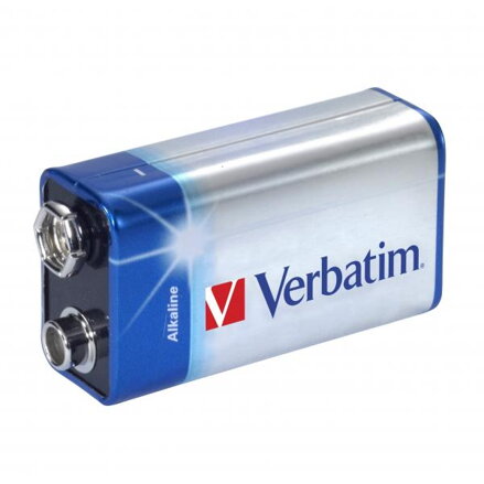 Baterie alkalická, R61, R61, 9V, Verbatim, blistr, 1-pack, 49924