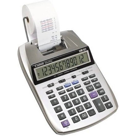 Canon kalkulačka P23-DTSC II EMEA HWB, šedá, stolní s tiskem, dvanáctimístná, dvoubarevný tisk