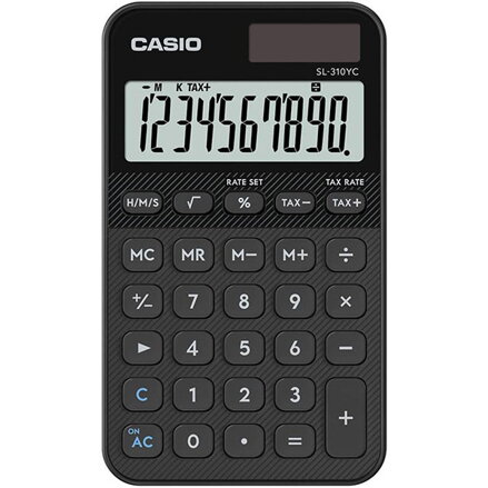 Casio Kalkulačka SL 310 YC BK, černá, desetimístná, duální napájení