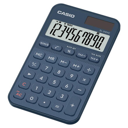 Casio Kalkulačka SL 310 YC NY, modrá, desetimístná, duální napájení