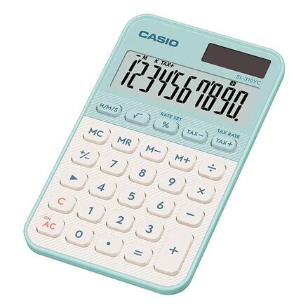 Casio Kalkulačka SL 310 YC LG, zelená, desetimístná, duální napájení