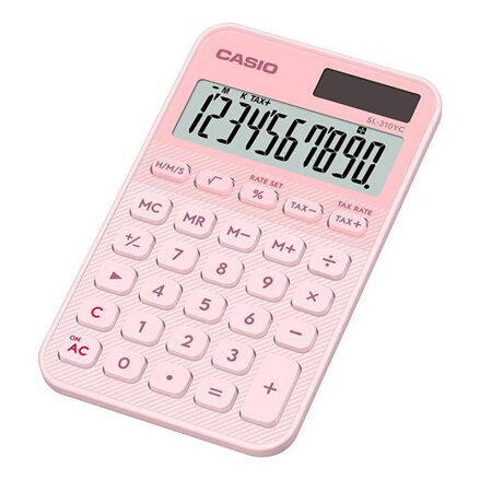 Casio Kalkulačka SL 310 YC LP, růžová, desetimístná, duální napájení