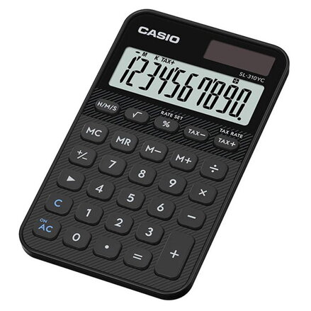 Casio Kalkulačka SL 310 UC BK, černá, desetimístná, duální napájení