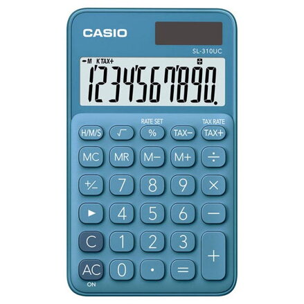 Casio Kalkulačka SL 310 UC BU, modrá, desetimístná, duální napájení