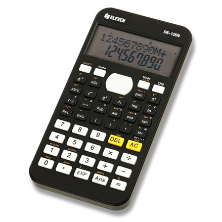 Eleven Kalkulačka SR-135N, černá, školní