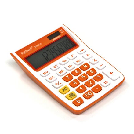 Rebell Kalkulačka RE-SDC912OR BX, oranžová, stolní, dvanáctimístná