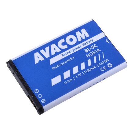 Avacom baterie pro Nokia Li-Ion, 3.7V, GSNO-BL5C-S1100A, 1100mAh, 4.1Wh