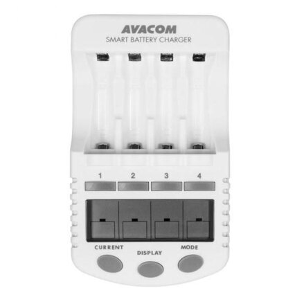 Avacom, Inteligentní nabíječka, JVL-505, na 4 ks AA/AAA, NiMH, Ni-Cd, 220V (el.síť), nabíjení samotných článků