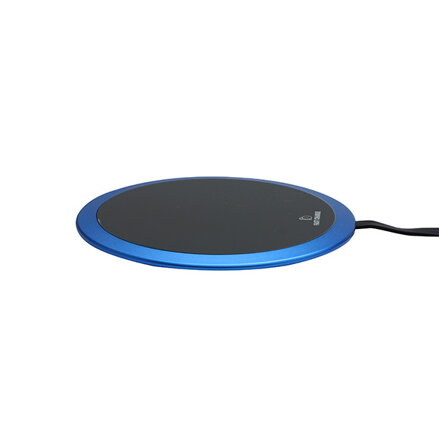 All New, Bezdrátová nabíječka, ultra tenká, pro telefon, modrá, 5/9V, 10W, ochrana proti přehřátí, Qi