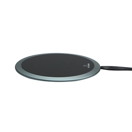 All New, Bezdrátová nabíječka, ultra tenká, pro telefon, stříbrná, 5/9V, 10W, ochrana proti přehřátí, Qi