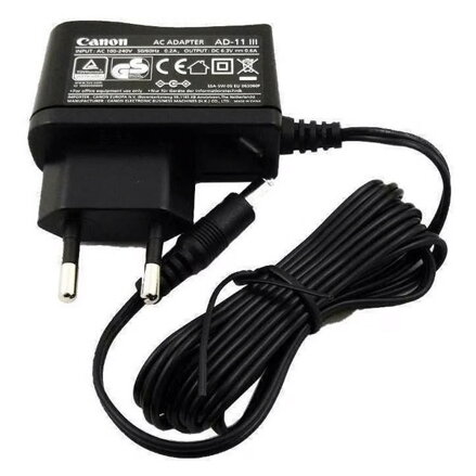 Síťový adaptér, AD-11 III EMEA, 220V (el.síť), 6V, 400mA, napájení kalkulaček, Canon, pro všechny typy kalkulaček CASIO HR