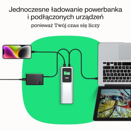 Greencell powerbanka 25200mAh 140W PD USB-C s rychlým nabíjením pro Laptop, MacBook, iPhone 16 15 14 max, Samsung Galaxy S25