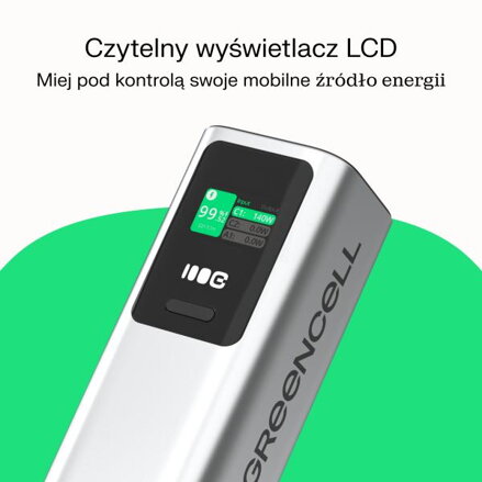Greencell powerbanka 25200mAh 140W PD USB-C s rychlým nabíjením pro Laptop, MacBook, iPhone 16 15 14 max, Samsung Galaxy S25