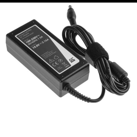 Green Cell  nabíječka,  AC adaptér pro Samsung 60W / 19V 3.16A / 5.5mm-3.0mm