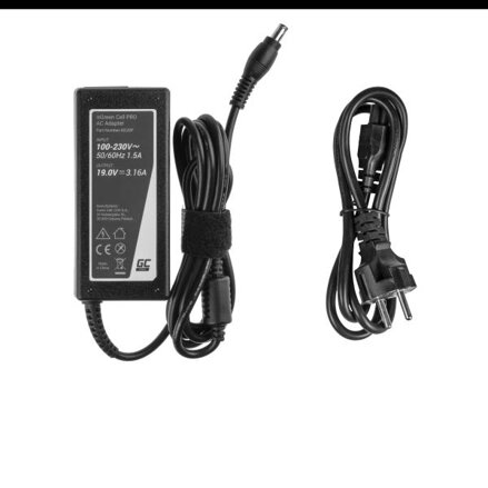 Green Cell  nabíječka,  AC adaptér pro Samsung 60W / 19V 3.16A / 5.5mm-3.0mm