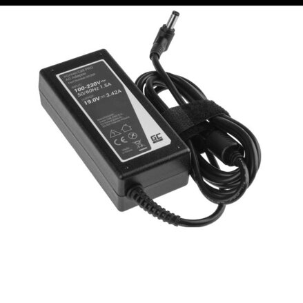 Green Cell PRO nabíječka / AC adaptér pro Toshiba Satellite C650 C660D L750 Asus X550C X550V R510 Lenovo G530 19V 3.42A