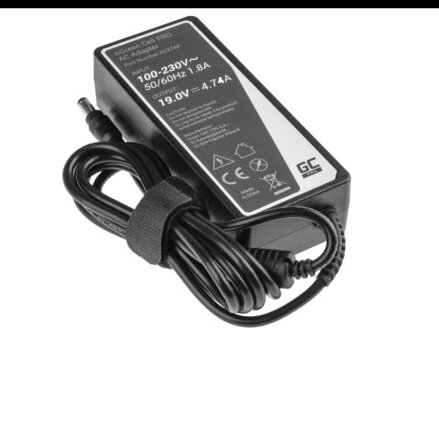 Green Cell PRO nabíječka / AC adaptér pro Asus K50IJ K52 K52J K52F X53S K53S X54H X54C Toshiba Satellite A200 A300 19V 4.74A