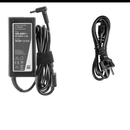 AC adaptér Green Cell  19.5V 2.31A 45W pro HP 250 G2 G3 G4 G5 255 G2 G3 G4 G5, HP ProBook 450 G3 G4 650 G2 G3