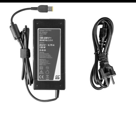 Green Cell Nabíječka Lenovo 20V, 6.75A, 135W, AD68P ochrana proti přehřátí a přepětí