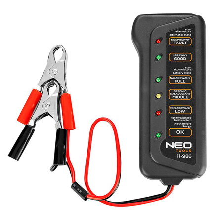 NEO Tools, Tester baterií a nabíjení 12 V LED