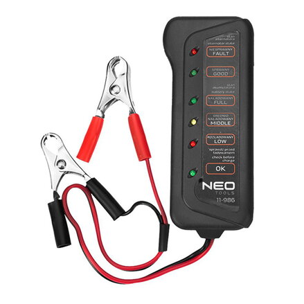 NEO Tools, Tester baterií a nabíjení 12 V LED