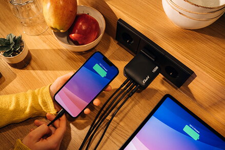 Verbatim, GaN cestovní nabíječka do sítě USB 3.0, USB C, šedá, 165 W, vyměnitelné vidlice C,G,A