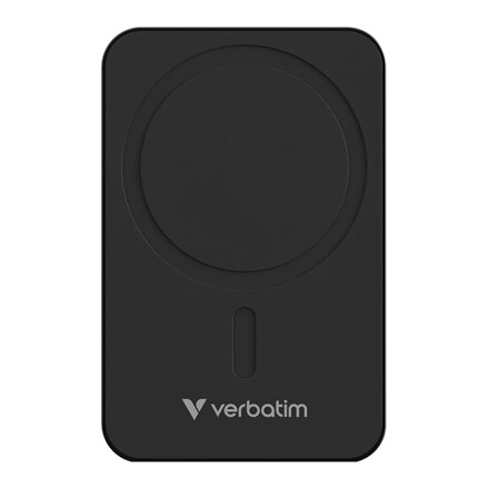 Verbatim, power banka s bezdrátovým nabíjením, 5V, nabíjení telefonu, 32223, 20000mAh, magnetické připevnění, Černá
