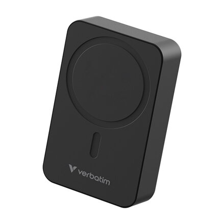 Verbatim, power banka s bezdrátovým nabíjením, 5V, nabíjení telefonu, 32223, 20000mAh, magnetické připevnění, Černá