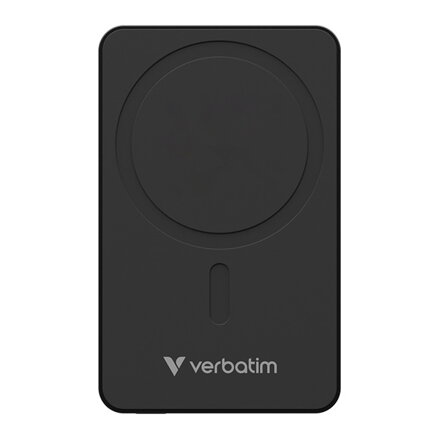 Verbatim, power banka s bezdrátovým nabíjením, 5V, nabíjení telefonu, 32227, 10000mAh, magnetické připevnění, Černá