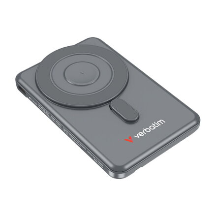 Verbatim, Power banka Charge ,n, Go se dvěma kabely, 5V, nabíjení telefonu, 32251, 5 000mAh, magnetické připevnění, šedá