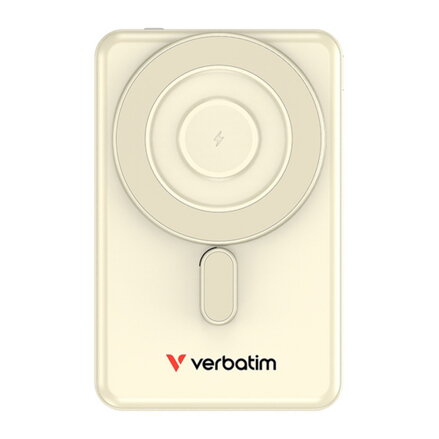 Verbatim, Power banka Charge ,n, Go se dvěma kabely, 5V, nabíjení telefonu, 32253, 5 000mAh, magnetické připevnění, zlatá