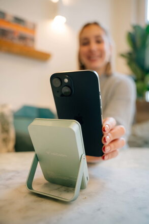 Verbatim, power banka s bezdrátovým nabíjením, 5V, nabíjení telefonu, 32259, 10 000mAh, magnetické připevnění, zelená